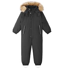 Reima Snowsuit - Stavanger - Black w. Faux Fur