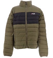 Fila Gevoerde Jas - Berglern - Verbrande Olive/Maanloze nacht