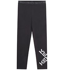 Kenzo Leggings - Sport - Charcoal Grey w. White