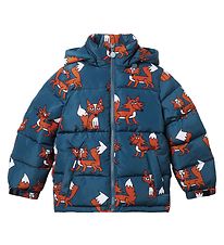 Stella McCartney Kids Padded Jacket - Petrol w. Foxes