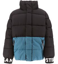 Stella McCartney Kids Vadderad jacka - Svart/Petroleumsbl Bl