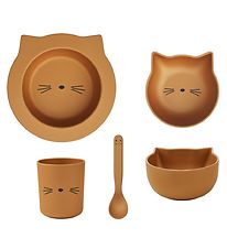 Liewood Dinner Set - Joana - 4 Parts - CAT Golden Caramel