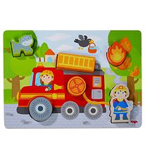 HABA Puzzle Game - 6 Bricks - Wood - Fire Truck