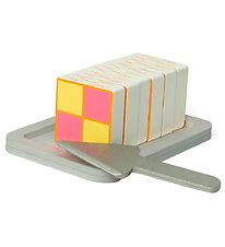 MaMaMeMo Play Food - Battenberg Cake - Wood