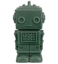 A Little Lovely Company Piggy Bank - 16cm - Robot - Dark Sage