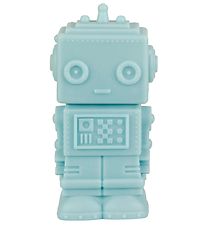 A Little Lovely Company Lamppu - 14 cm - Robot - Savuinen Blue