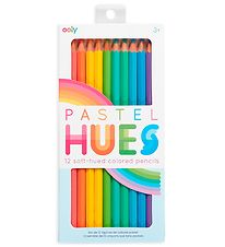 Ooly Crayons de couleur - Pastel Teintes - 12 pices - Pastel Mi