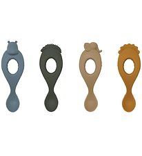 Liewood Cuillres - Silicone - Liva - 4 Pack - Safari/Blue Multi