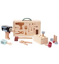 Kids Concept Wooden Toy - Tool Case - Wood