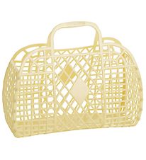 Sun Jellies Little Folding Basket - Retro - 26x21x12 cm - Yellow
