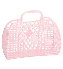 Sun Jellies Little Folding Basket - Retro - 26x21x12 cm - Pink