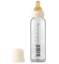Bibs Babyflesje - Glas - Slow Flow - 225 ml - Natuurlijk Rubber