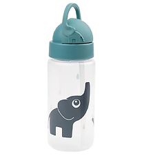 Done By Deer Water Bottle w. Straws - Elphee - Blue