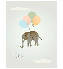 Vissevasse Poster - 50x70 - Flying Elephant