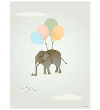 Vissevasse Poster - 50x70 - Flying Elephant
