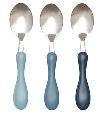 Sebra Spoon Set - Stainless Steel - Powder Blue