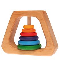 Grimms Wooden Toy - Rattle - Pyramid - Multicolour