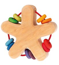 Grimms Wooden Toy - Rattle - Star - Multicolour