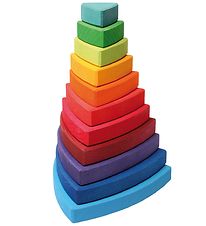 Grimms Wooden Toy - Stacking Tower - 11 Parts - Multicolour