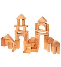 Grimms Wooden Toy - Building Blocks - 60 pcs - Natural
