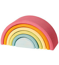Grimms Wooden Toy - Rainbow - 6 Parts - Pastel