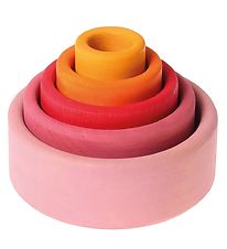 Grimms Wooden Toy - Stacking Bowls - Lollipop