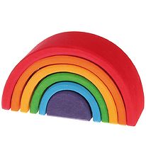 Grimms Wooden Toy - Rainbow - Little - 6 Parts - Multicolour