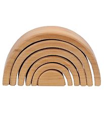 Grimms Wooden Toy - Rainbow - Little - 6 Parts - Natural