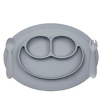 EzPz Dinner Set - Silicone - 3 Parts - Grey