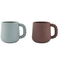 OYOY Mugg - 2-pack - Mellow - Silikon - Choco/Pale Mint