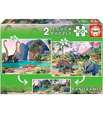 Educa Puzzle Game - 2 x 100 Bricks - Dino World