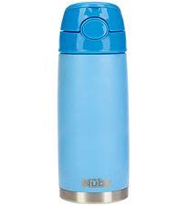 Nuby Thermo Bottle w. Straws - 420ml - Blue