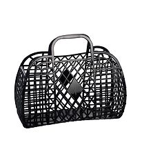 Sun Jellies Mini Folding Basket - 15x6x13 cm - Retro - Black