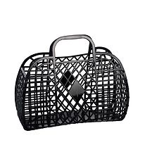 Sun Jellies Mini Panier pliant - 15x6x13 cm - Retro - Noir