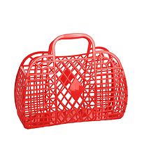 Sun Jellies Mini Folding Basket - 15x6x13 cm - Retro - Red