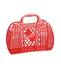 Sun Jellies Mini Panier pliant - 15x6x13 cm - Retro - Rouge