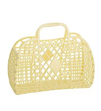 Sun Jellies Mini Folding Basket - 15x6x13 cm - Retro - Yellow