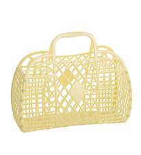 Sun Jellies Mini Panier pliant - 15x6x13cm - Retro - Jaune