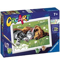 Ravensburger CreArt Maalaussarja - Nukkuvat kissat Ankka Koirat