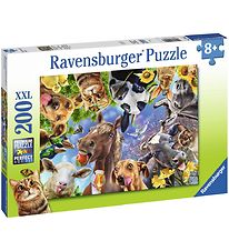 Ravensburger Puzzle Game - 200 Bricks - Funny Farmyard Friends