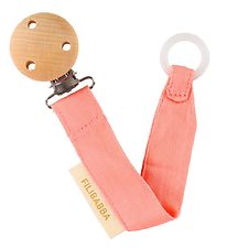 Filibabba Pacifier Clip - Coral