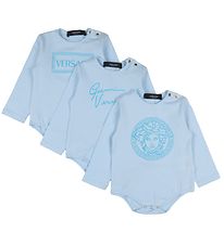 Versace Gift Box - Bodysuit L/S - 3-pack - Light blue