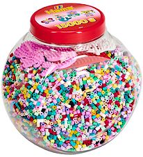 Hama Midi Perles - 15 000 pces + 3 Assiettes - Pastel Multicolor