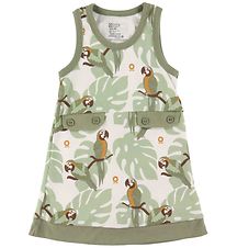 Katvig Dress - Green w. Parrots