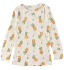 Katvig Long Sleeve Top - White w. Pineapples