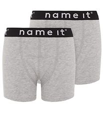 Name It Boxershorts - Noos - NkmBoxer - 2-pack - Grey Melange