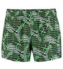 Puma Badeshorts - Grün m. Print
