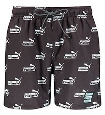 Puma Badeshorts - Schwarz/Weiß m. Logo