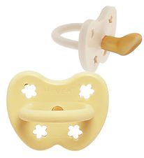 Hevea Pacifiers - 3-36 Mths. - 2-Pack - Natural Rubber - Pale Bu