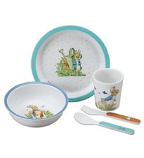Petit Jour Paris Dinner Set - Melamine - 5 Parts - White w. Rabb